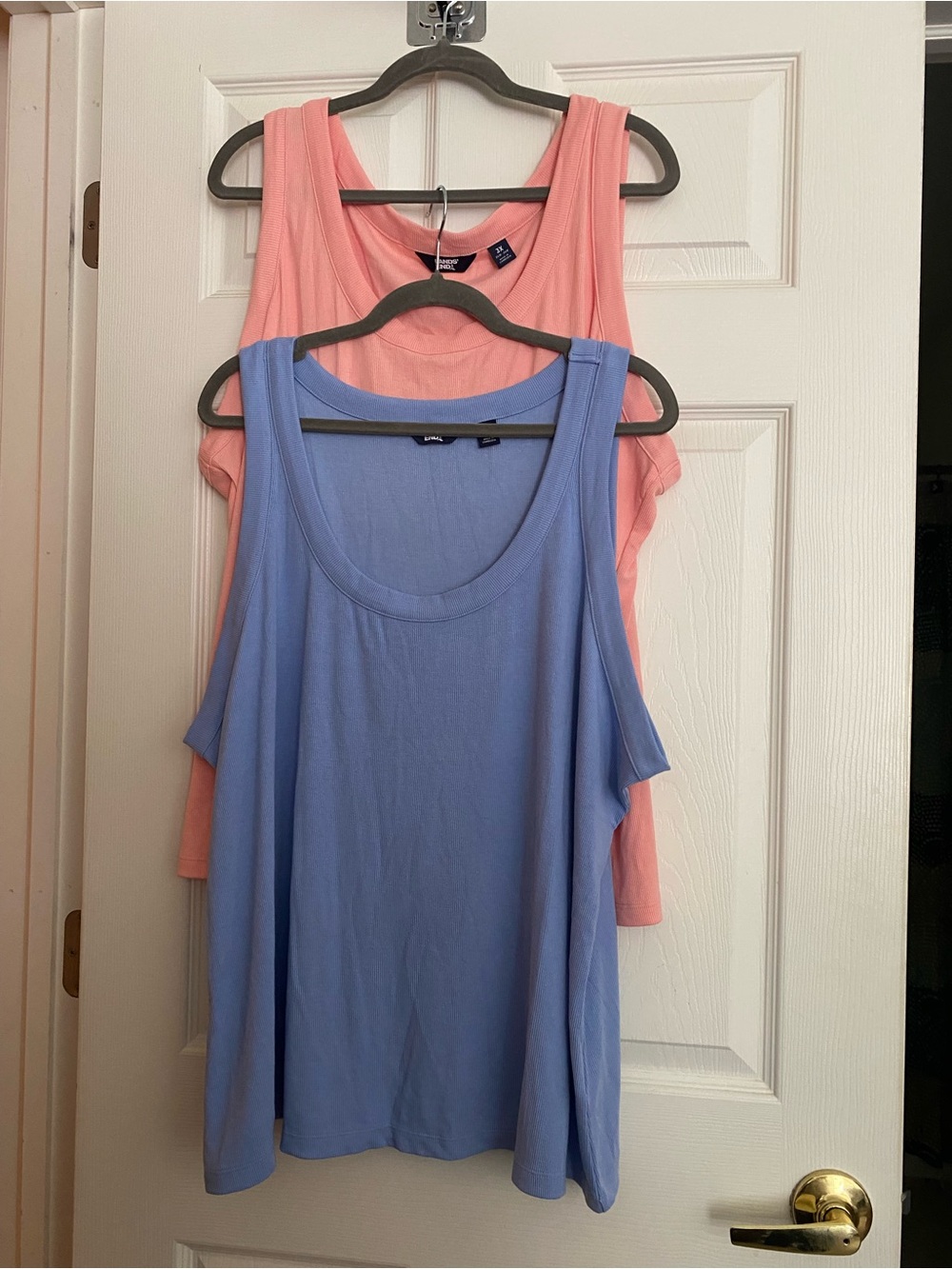 NEW Lands' End Tank Tops in Coral and Periwinkle-3X